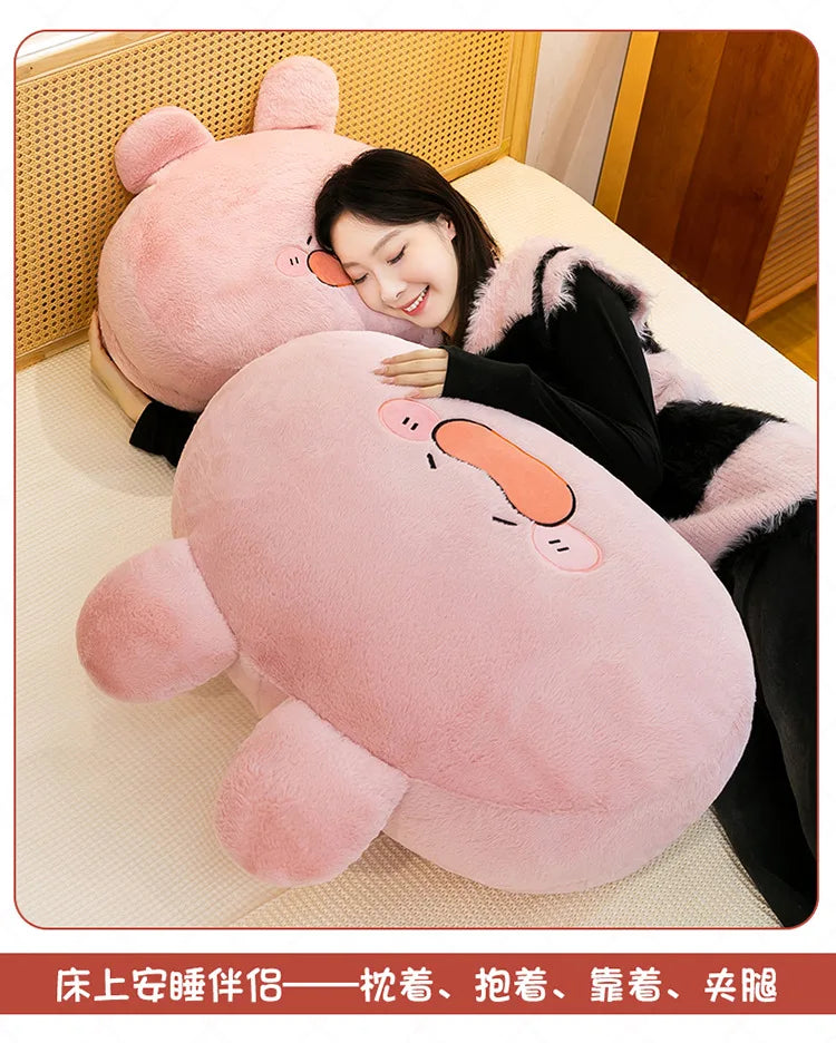 Large Pink Rabbit Plush Toy | Funny Expression Kids Stuffed Animal