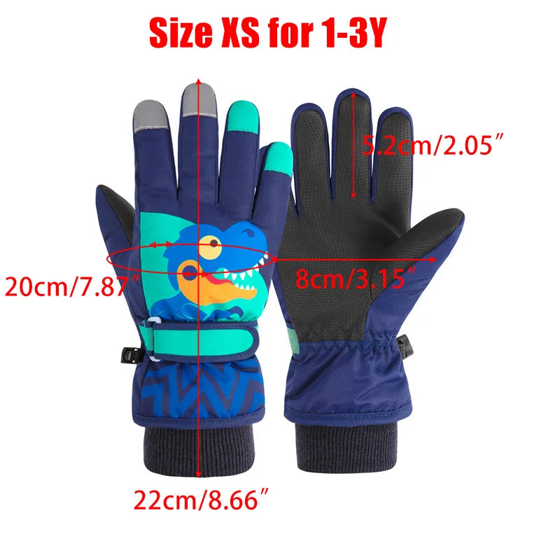 Thick Baby Winter Gloves | Waterproof Coral Fleece Kid Mittens