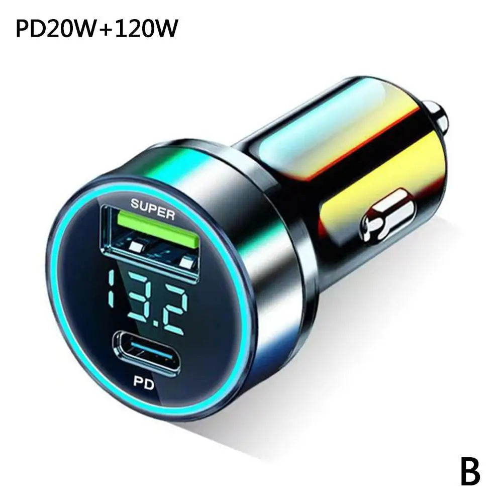 20W Super Fast Car Charger | Dual USB Type-C Adapter for All Devices
