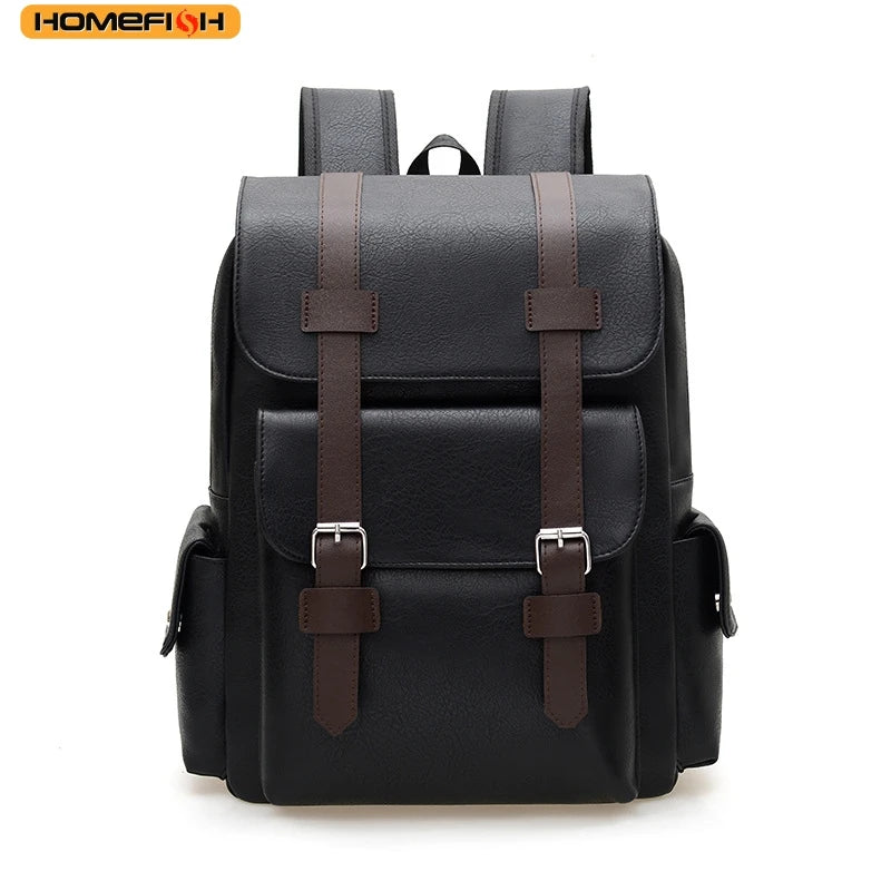 Stylish Large PU Leather Backpack | Perfect for Students & Travel