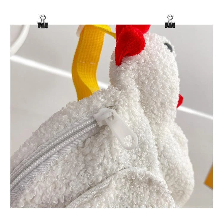 Chickens Shape Crossbody Purse | Cute Plush Handbag for Women