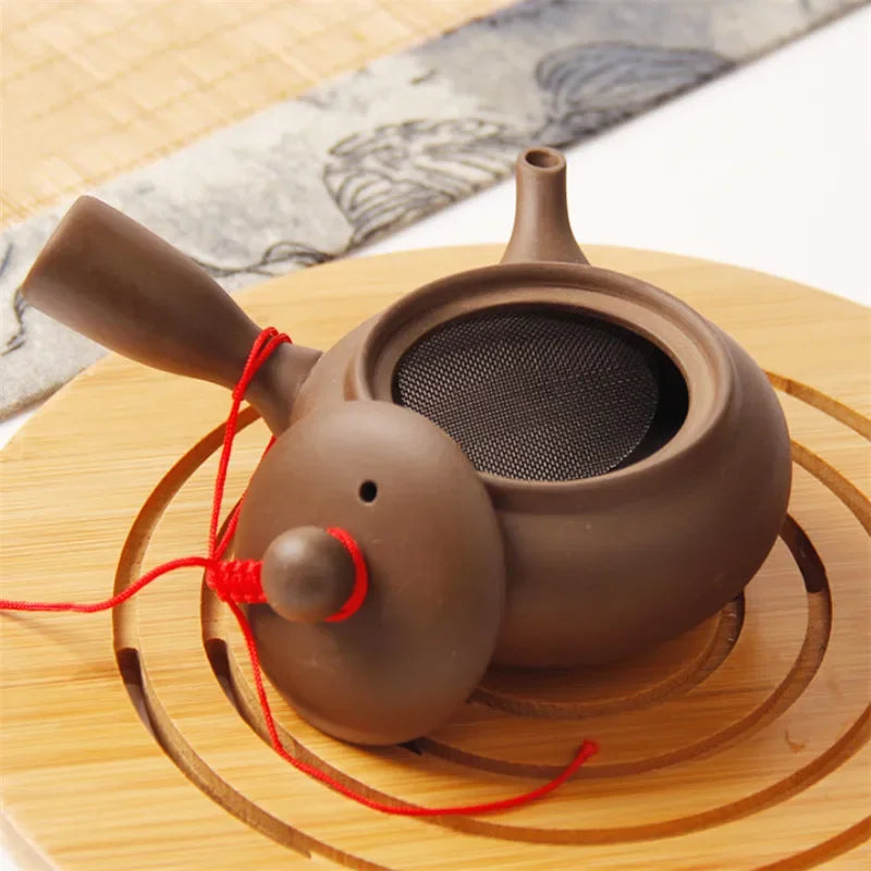 Elegante tetera hecha a mano de arcilla púrpura | Juego de té chino Kung Fu