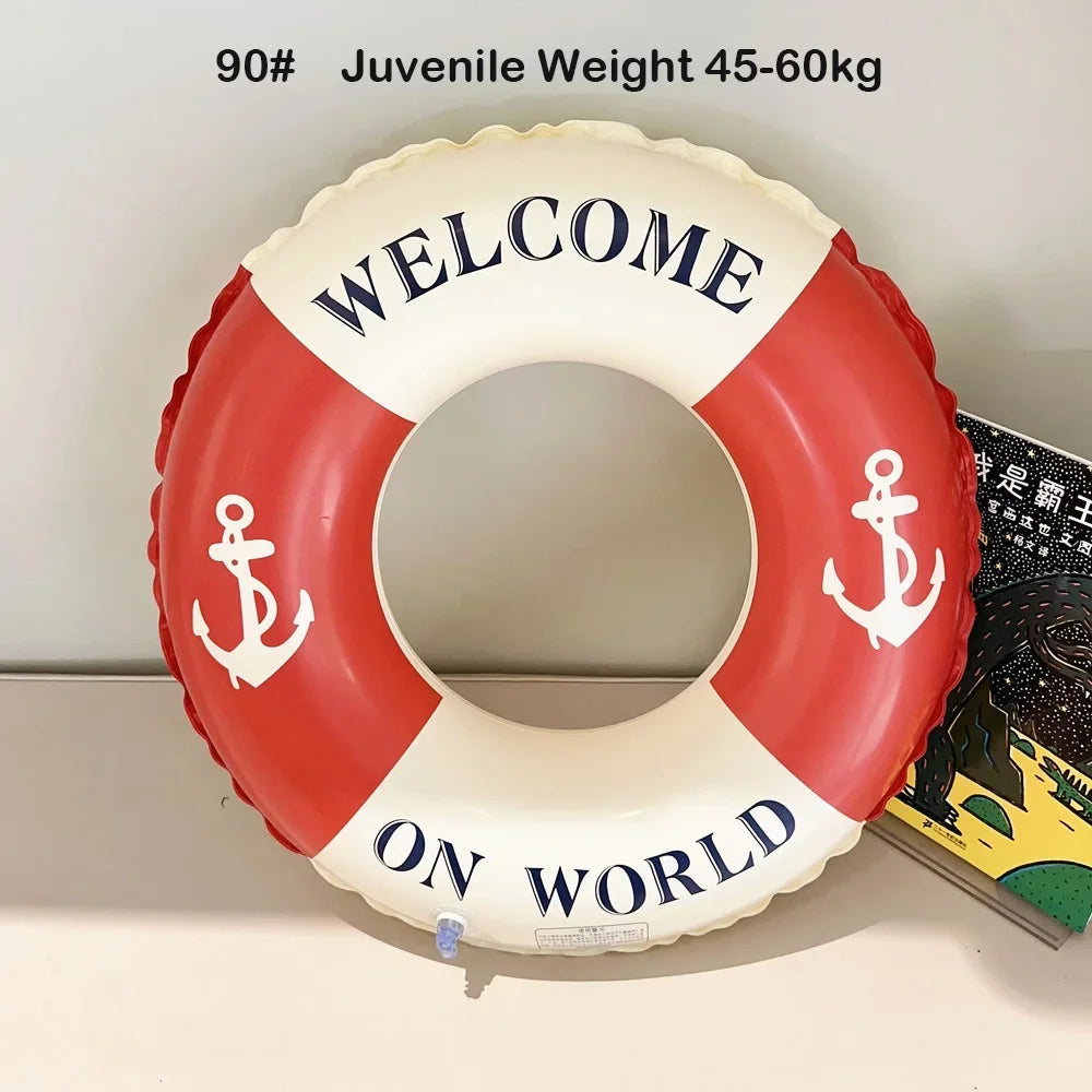Adult Inflatable Swimming Ring | Summer Pool Float Tube
