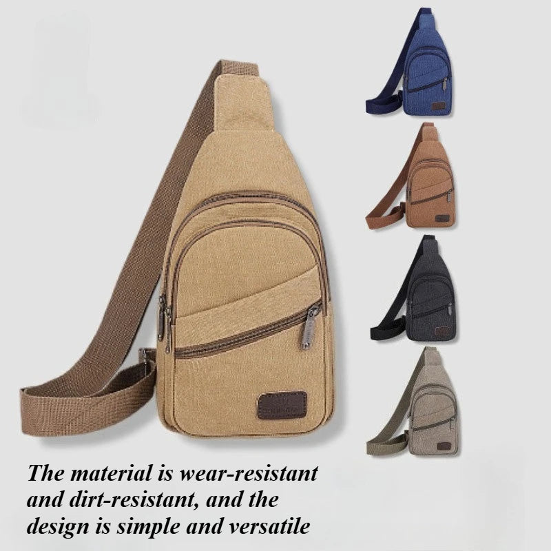 Casual Canvas Chest Bag | Stylish Crossbody Bag for Men