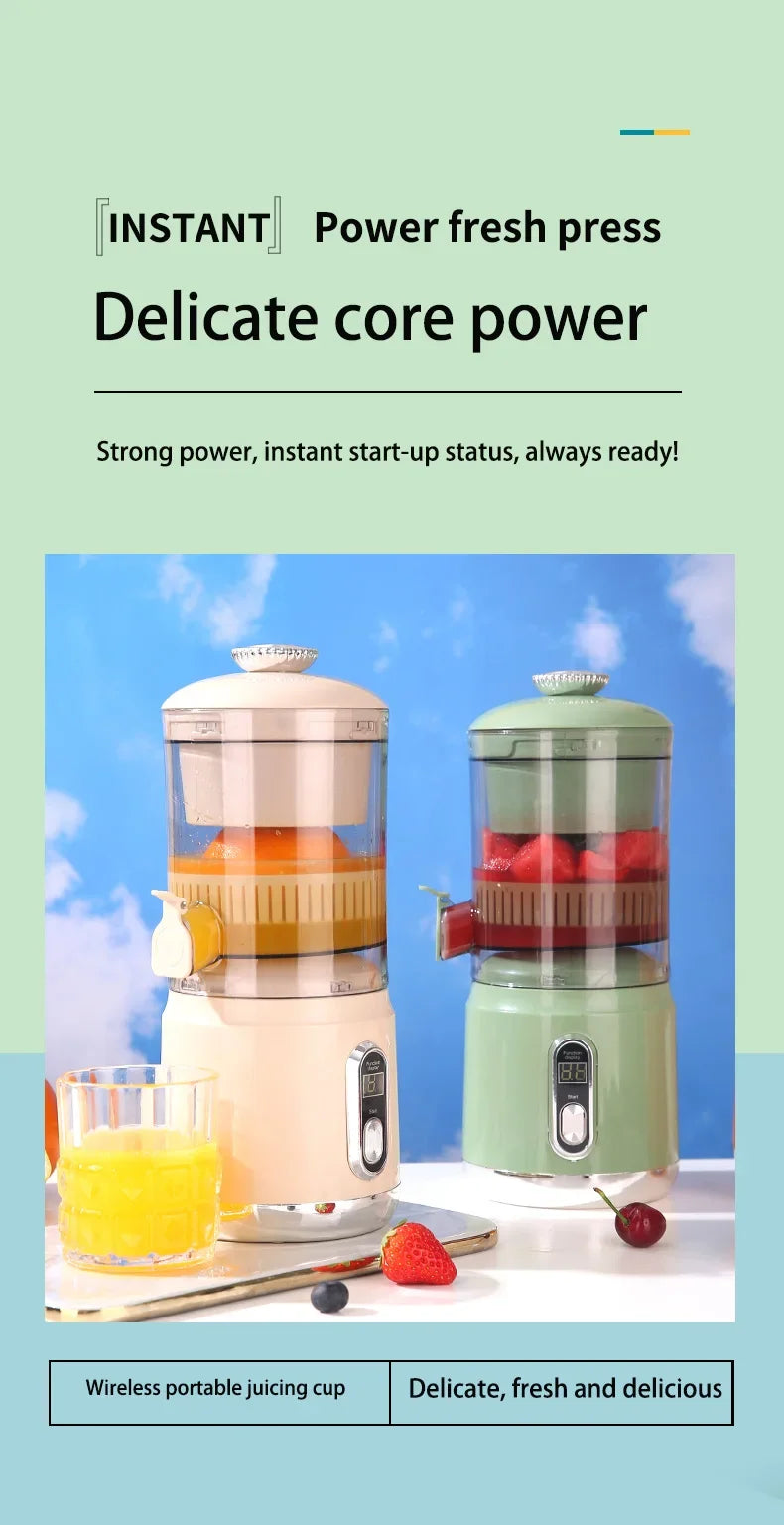 Portable Electric Orange Juicer | Citrus Juice Extractor & Blender