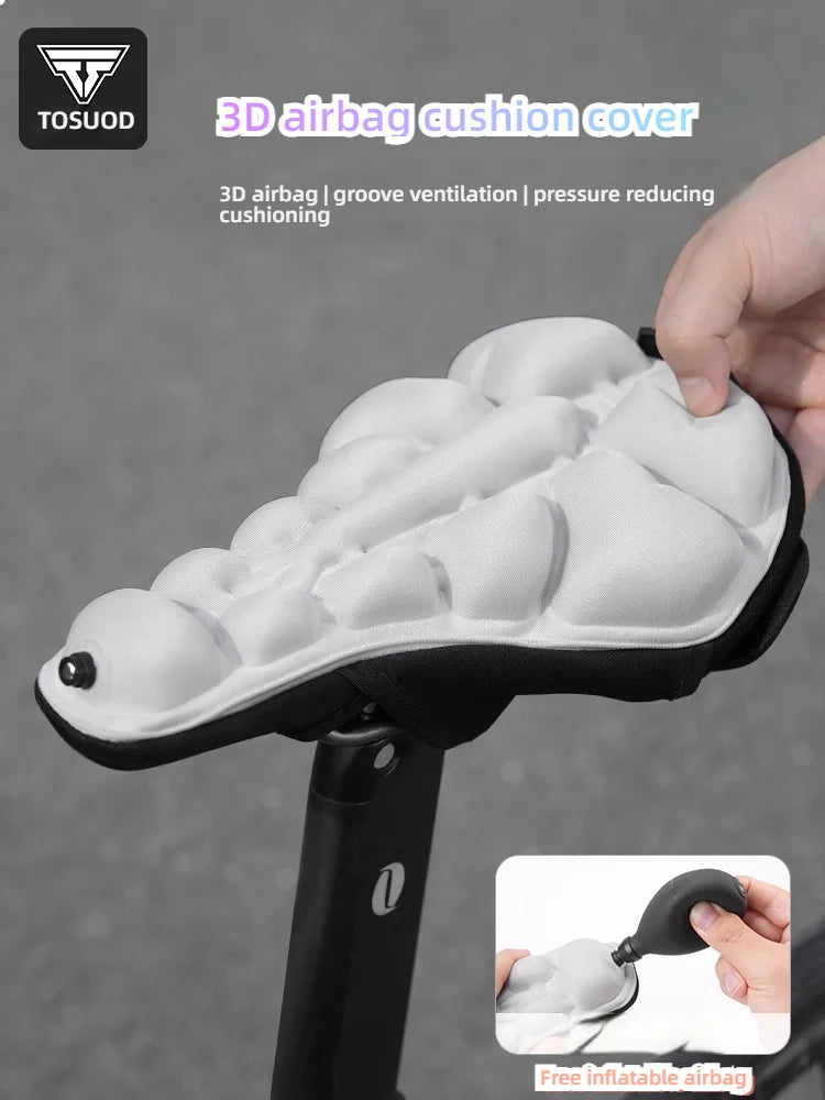 Universal Bicycle Cushion Cover | 3D Inflatable Comfort for Riders