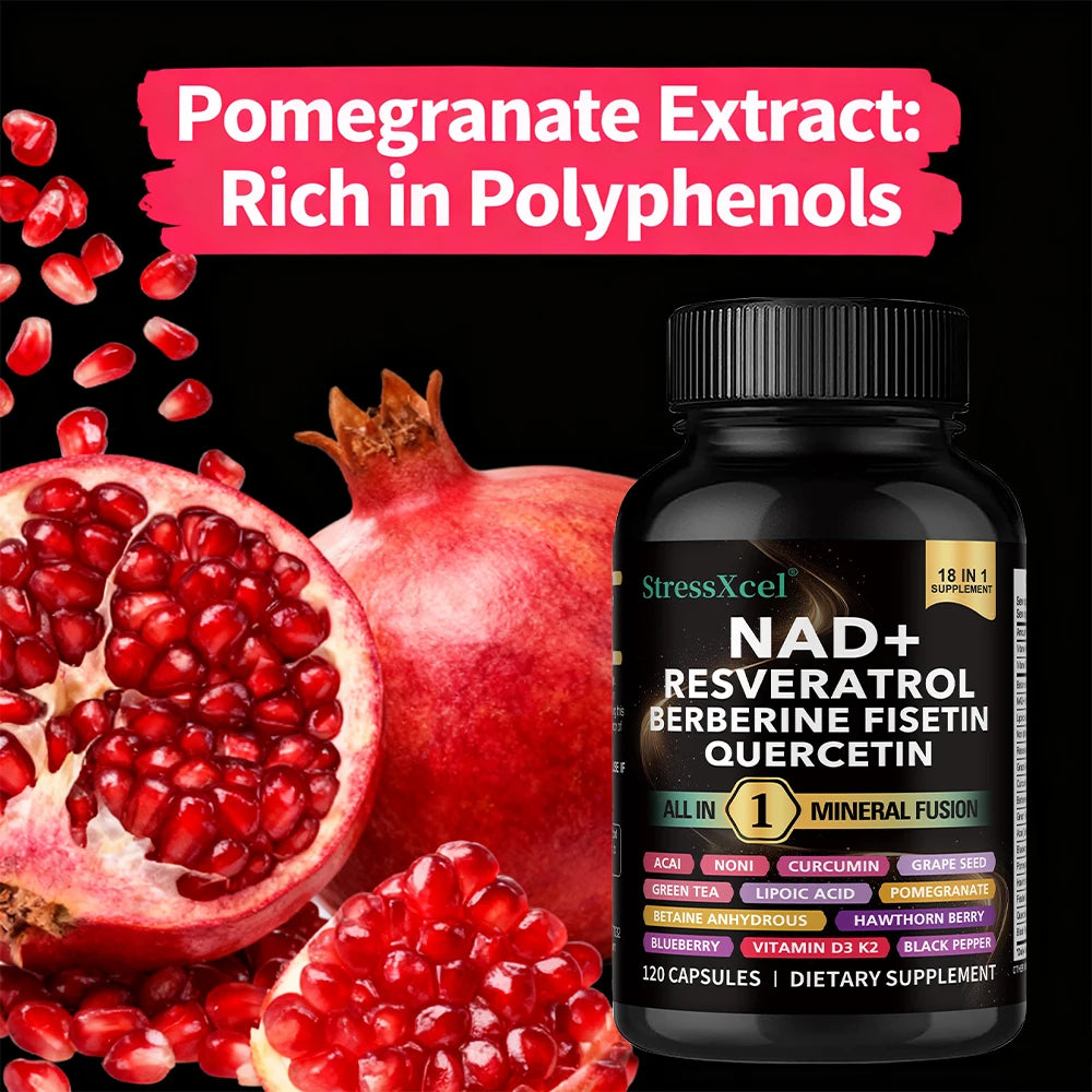 NAD+ Supplement with Resveratrol & Quercetin | Energy & Longevity
