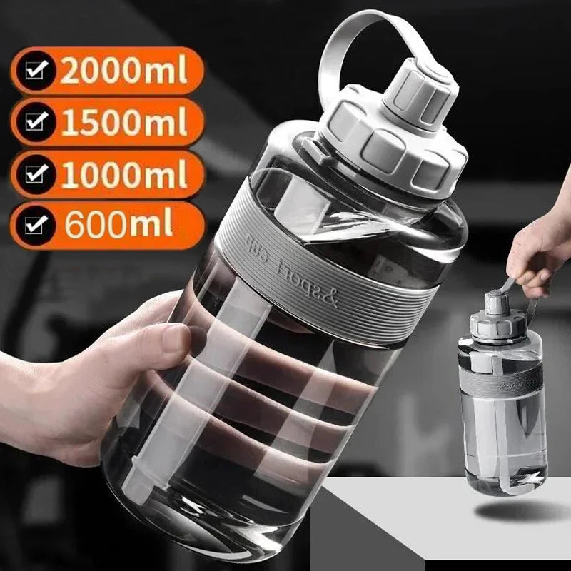 2 Liter Big Water Bottle with Straw | BPA Free Fitness Hydration
