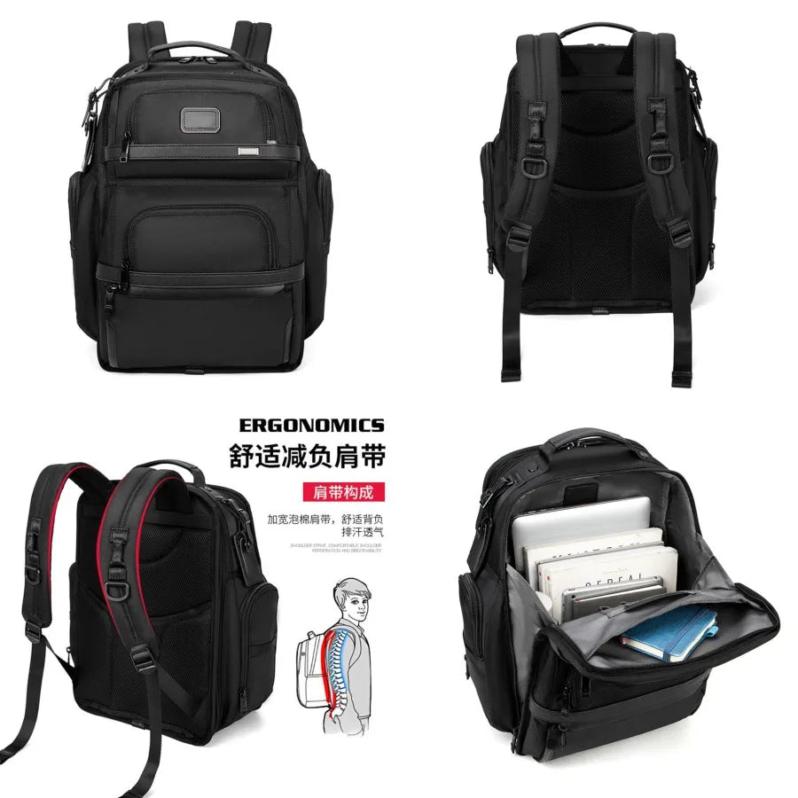 Durable Black Multi-Pocket Laptop Backpack | Water-Resistant Travel Bag