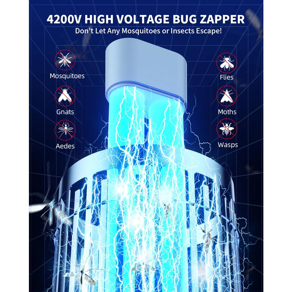 Powerful Outdoor Bug Zapper | Dual LED Mosquito Trap