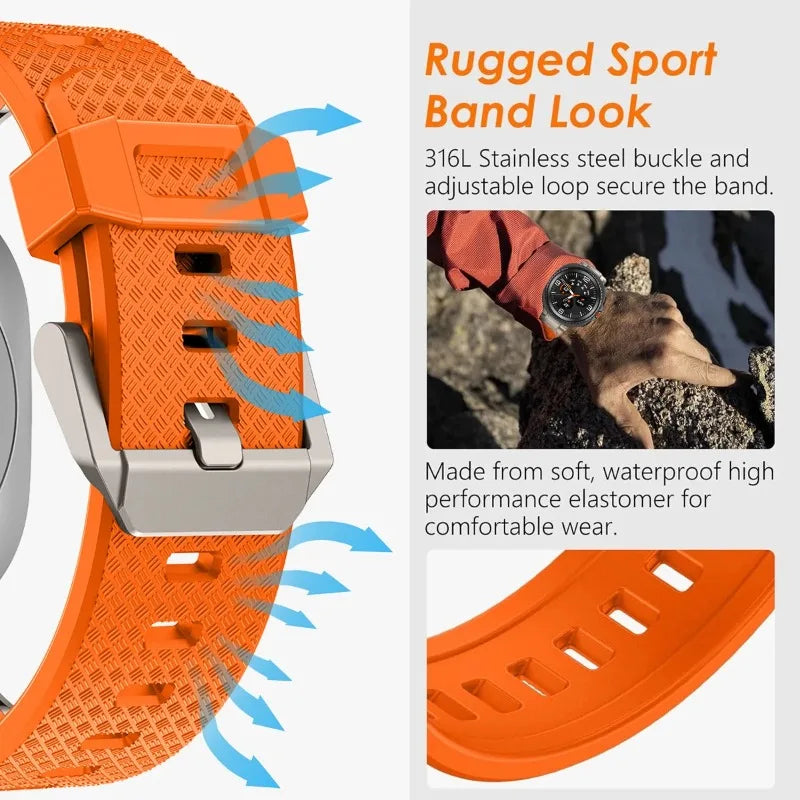 Luxury Silicone Sport Band for Galaxy Watch Ultra 47mm | No Gaps Design