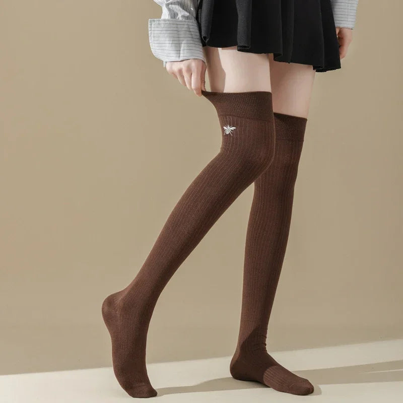 Stylish Women's Cotton Thigh High Stockings | Trendy and Comfortable