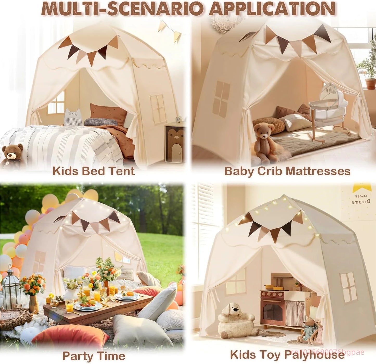 Kid's Play Tent for Indoors | Privacy Canopy Bed Tent for Children