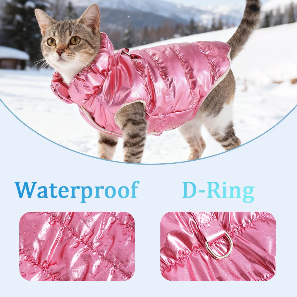 Cozy Waterproof Pet Vest Coat for Small Cats and Dogs