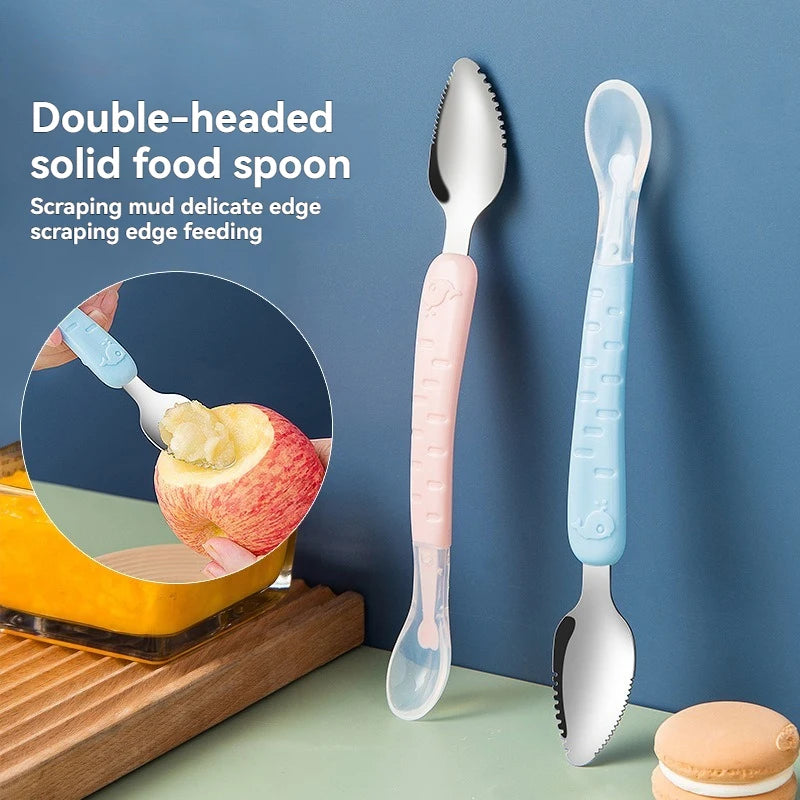 Dual-Head Baby Food Scraper Spoon | Essential Feeding Tool