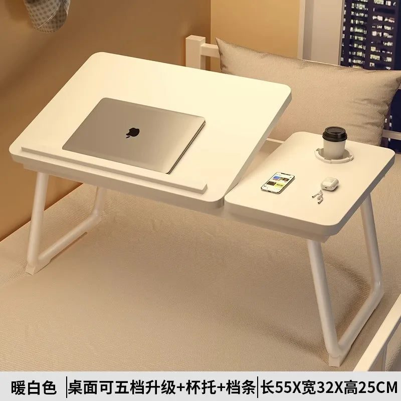 Escritorio plegable multifuncional para ordenador portátil | Mesa de estudio ideal para mesilla de noche