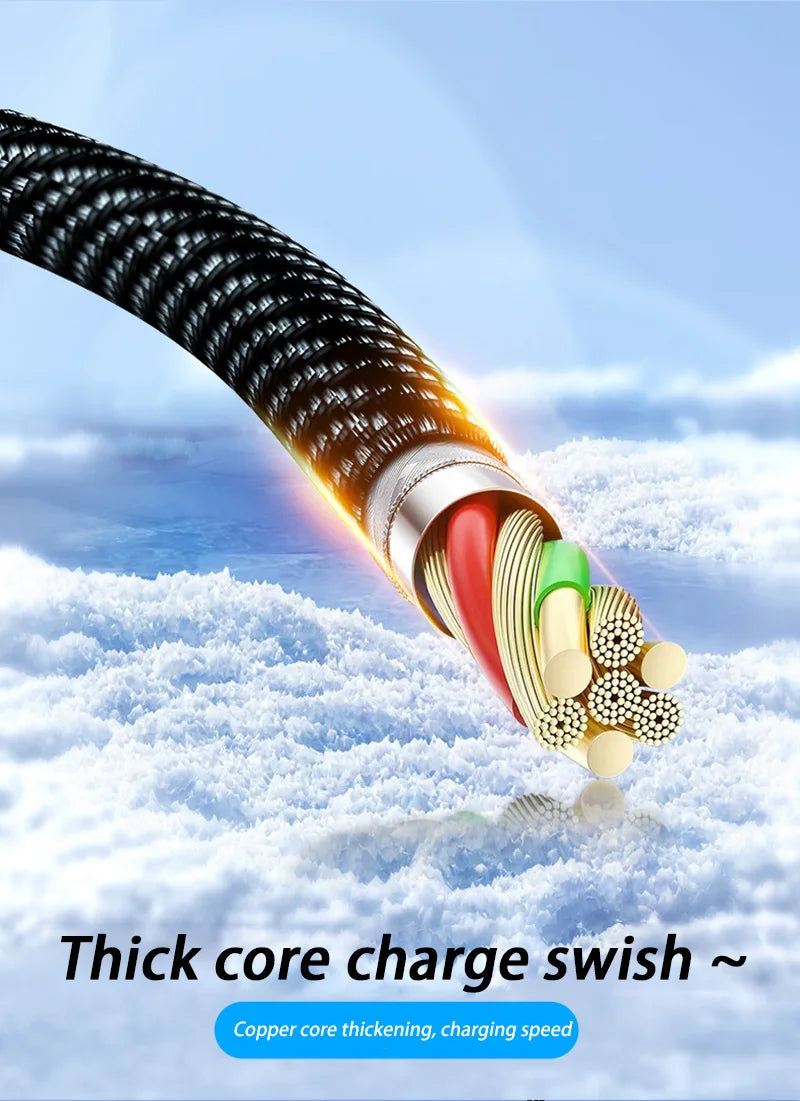 Cable A-C and C-C With Led Digital Display Cable Max 120W Super Fast Charge Cable For Xiaomi 17 Huawei Samsung iPhone Oneplus