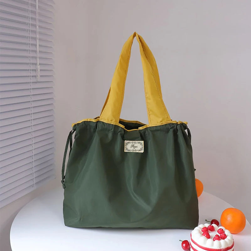 Large Capacity Eco-Friendly Drawstring Shopping Bag | Waterproof Travel Tote