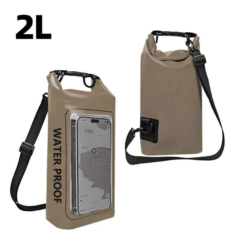 2L Waterproof Dry Bag with Touch Screen Case for Outdoor Adventures