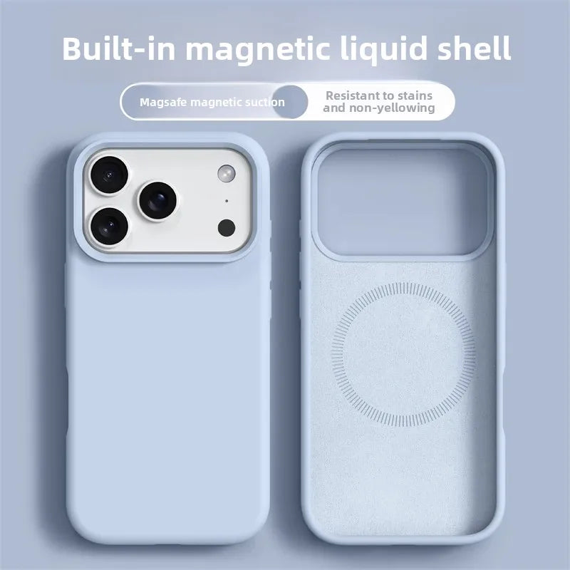 Magnetic Phone Case for iPhone Pro Max | Liquid Silicone Bumper