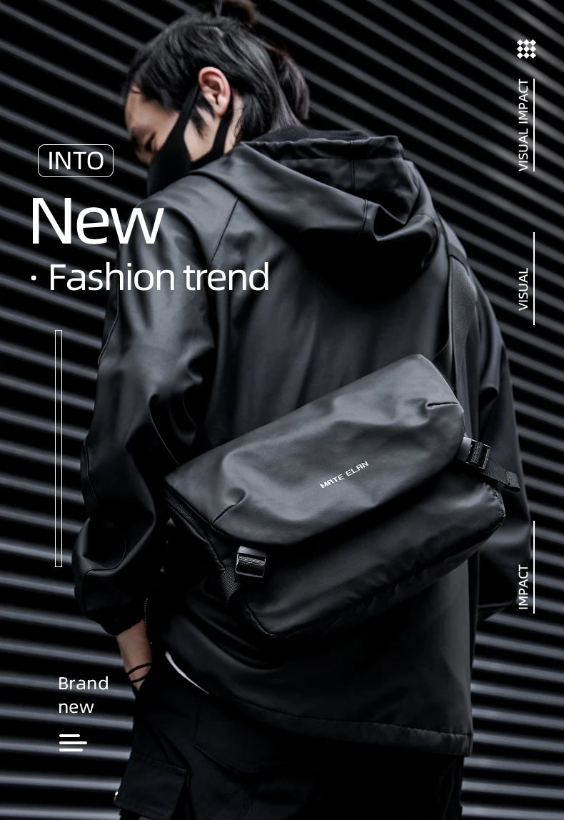 Waterproof Minimalist Men's Crossbody Messenger Bag for Travel
