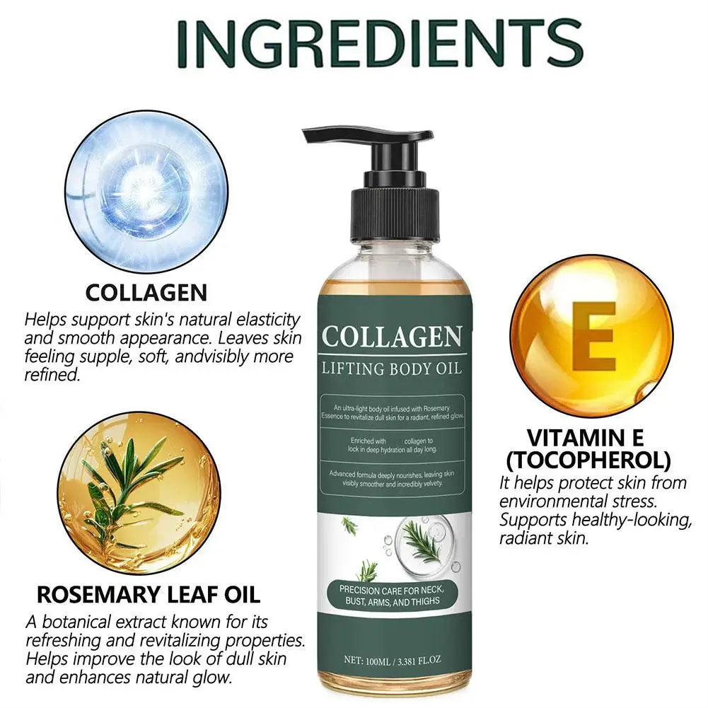 Collagen Body Oil for Moisturizing and Skin Tightening