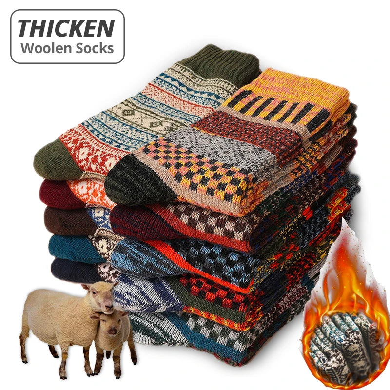 Colorful Wool Socks for Men | Warm & Comfortable Winter Footwear