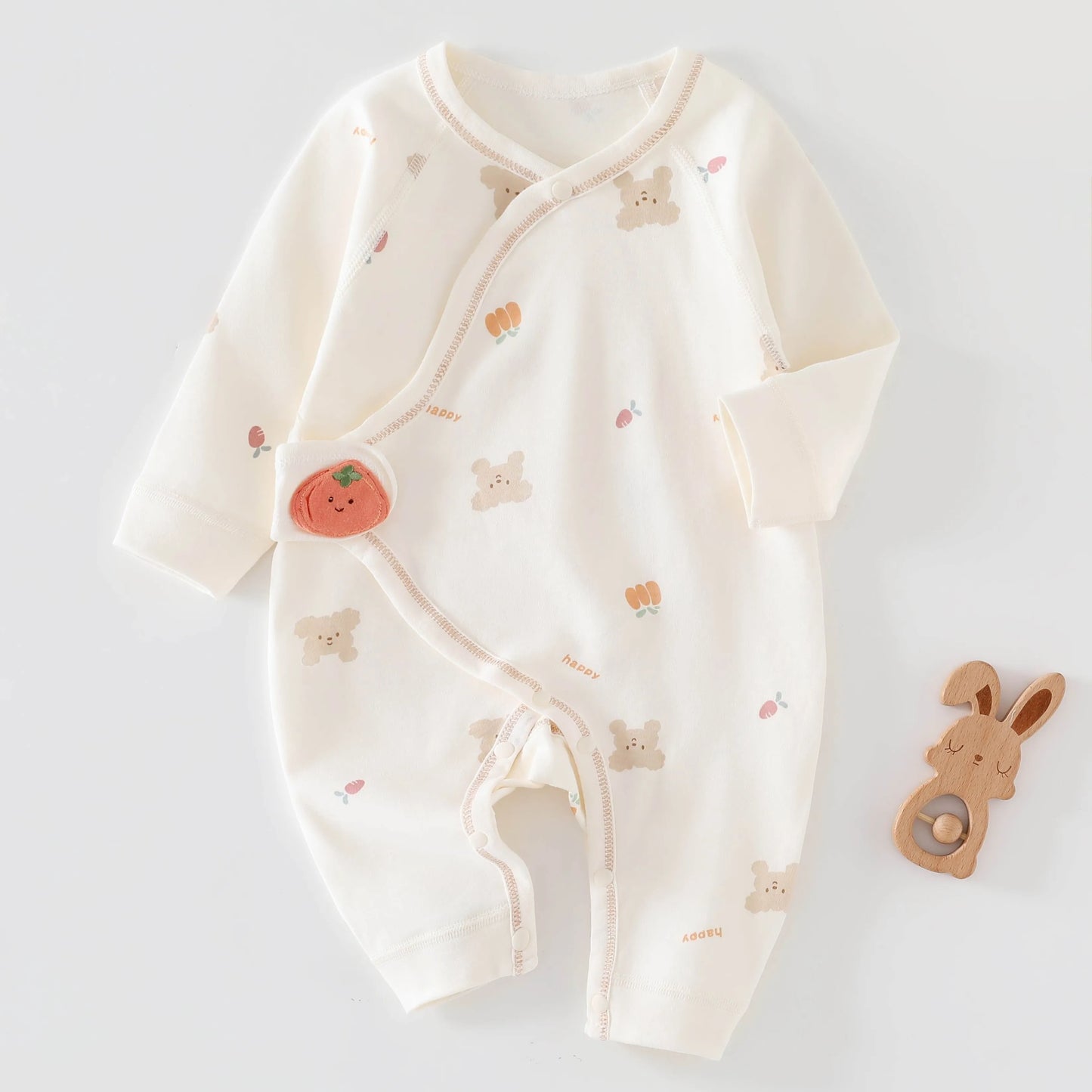 Newborn Cartoon Cotton Baby Bodysuit | Soft Long Sleeve Comfort