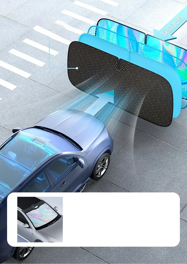 Folding Car Windshield Sun Shade Cover | UV Protection Visor