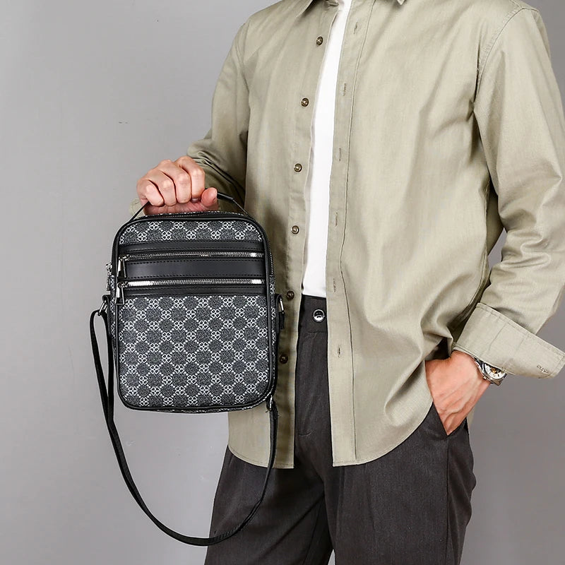 Stylish Men's Crossbody Bag | Casual Leather Messenger Sling Pack