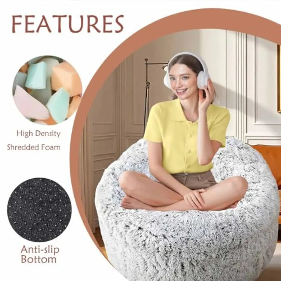 Ultra-Soft Memory Foam Plush Bean Bag Chairs for Ultimate Comfort