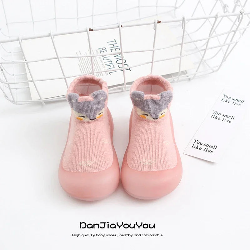 Cute Cartoon Baby Socks Shoes | Soft Rubber Sole for First Walkers