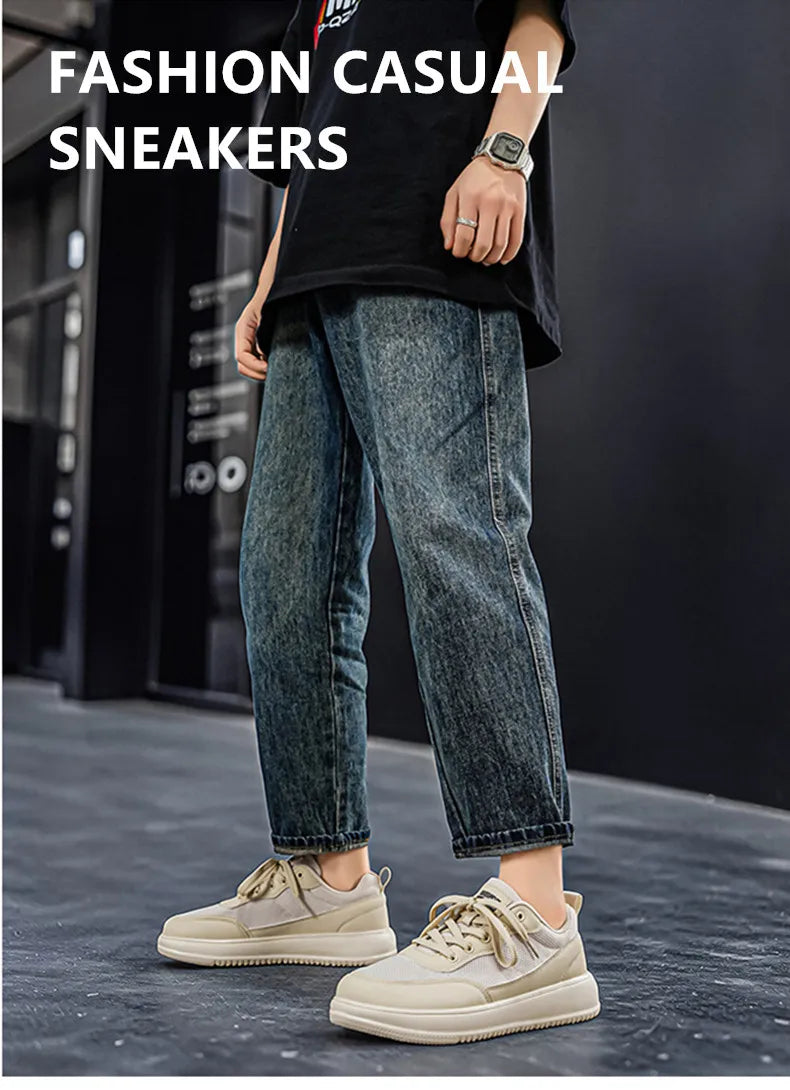 Men's Casual Wide Toe Shoes | Breathable and Comfortable Sneakers