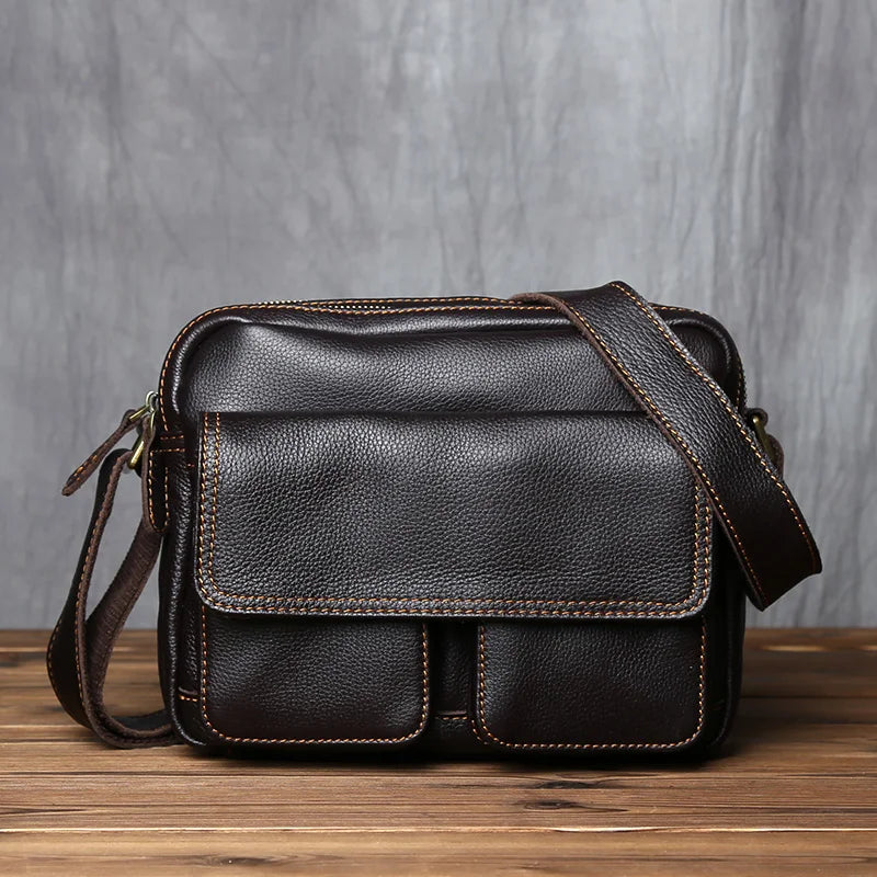 Retro Leather Messenger Bag for Men | Stylish and Functional