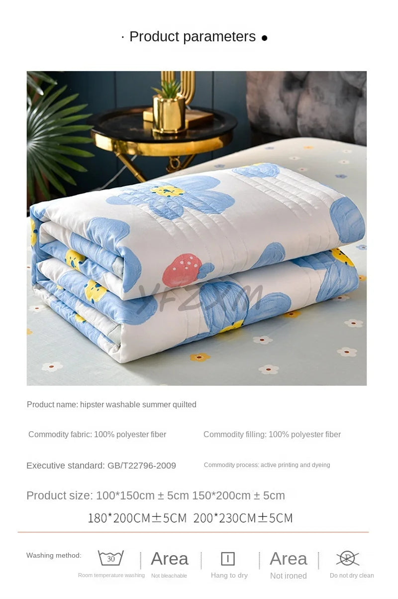 Lightweight Breathable Summer Quilt | Soft Comfortable Blanket