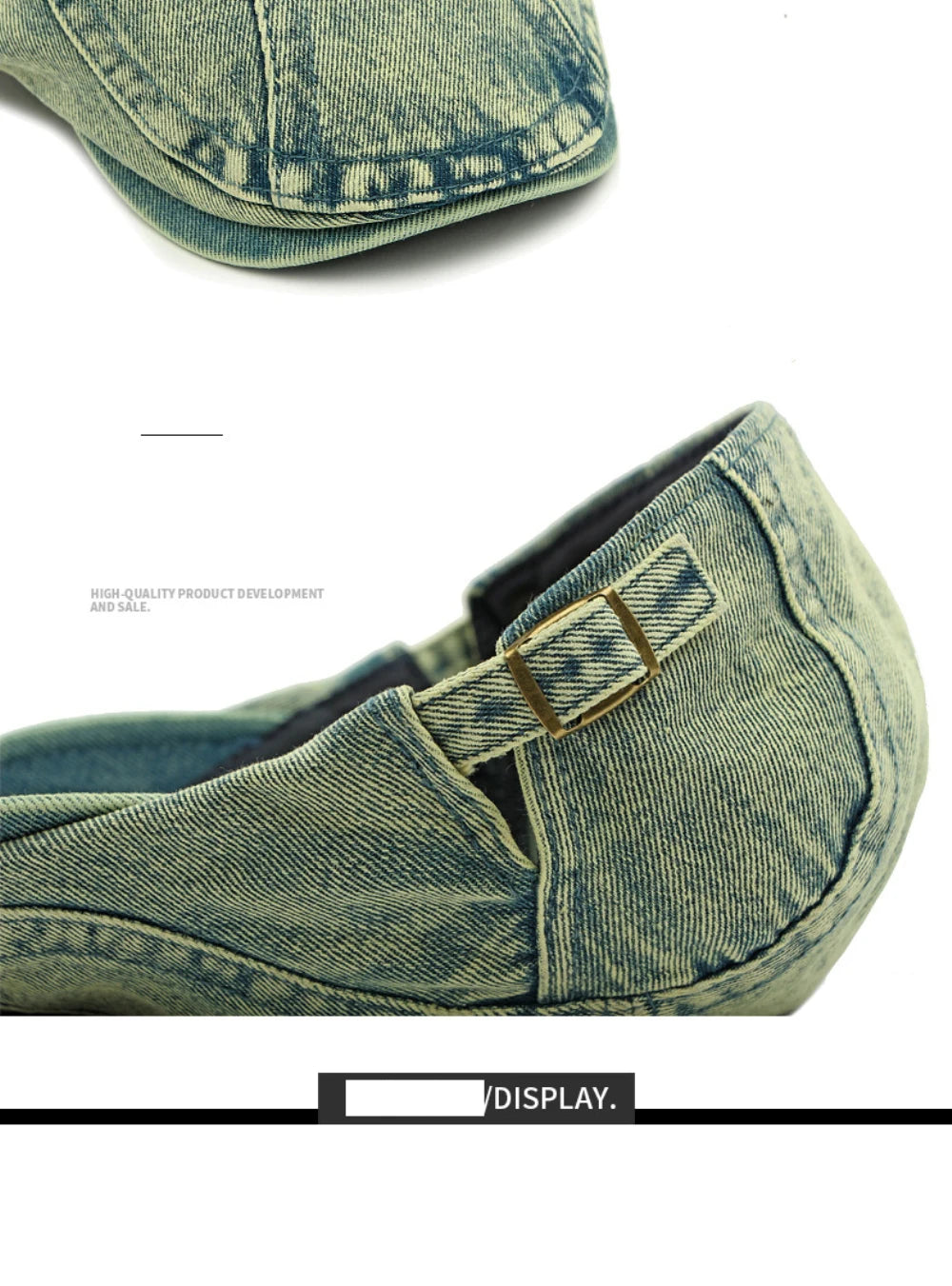 Unisex Adjustable Denim Beret Hat | Stylish Artist Cap