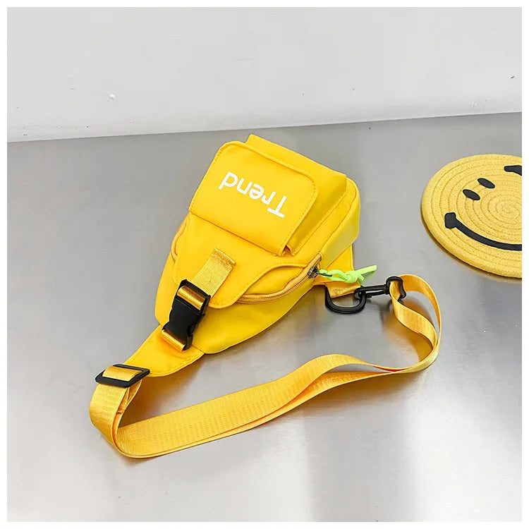 Cute Solid Color Children's Shoulder Bag | Stylish Kids Fanny Pack