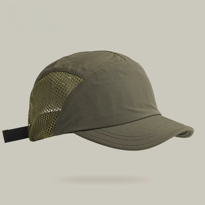 Unisex Vintage Short Brim Nylon Mesh Baseball Cap for Outdoor Activities