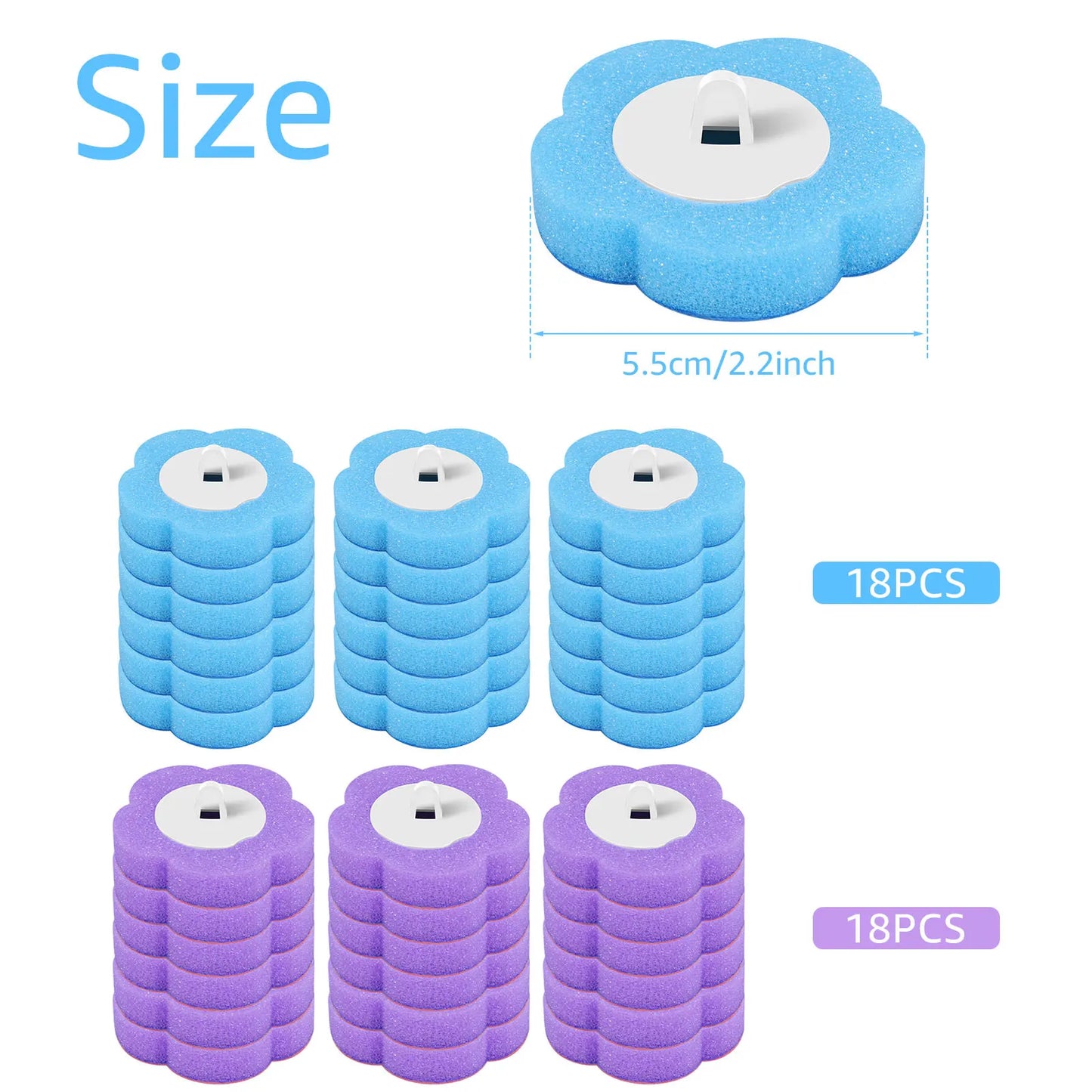 18/36Pcs Toilet Brush with Disposable Heads | Ultimate Bathroom Cleaner