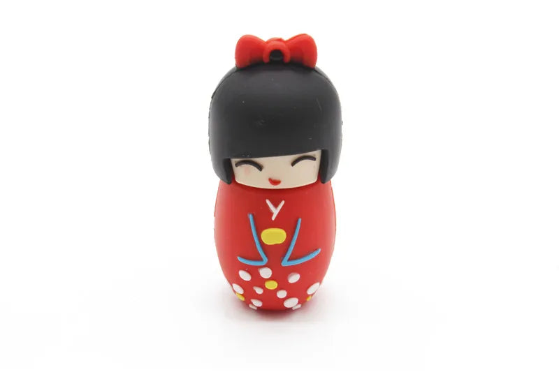 Colorful Cartoon Kimono Doll USB Flash Drive | Fun Storage Solutions
