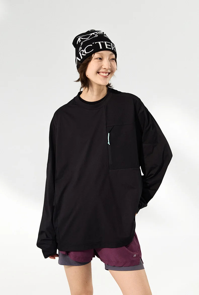 Men's Zip-up Long-sleeved Quick-dry Outdoor Base Layer Top
