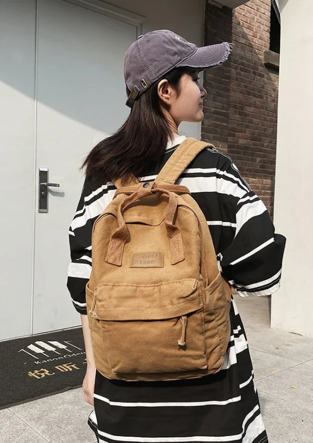Large Capacity Vintage Canvas Backpack | Stylish Travel Knapsack