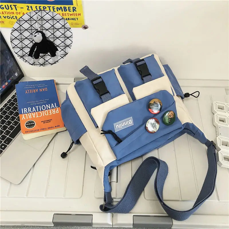 Stylish Waterproof Nylon Messenger Bag | Unisex Crossbody Satchel