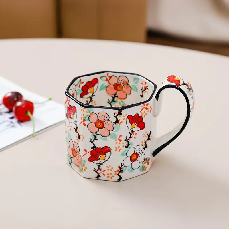 Retro Flower Mug | Stylish Ceramic Coffee & Tea Cup for All Occasions
