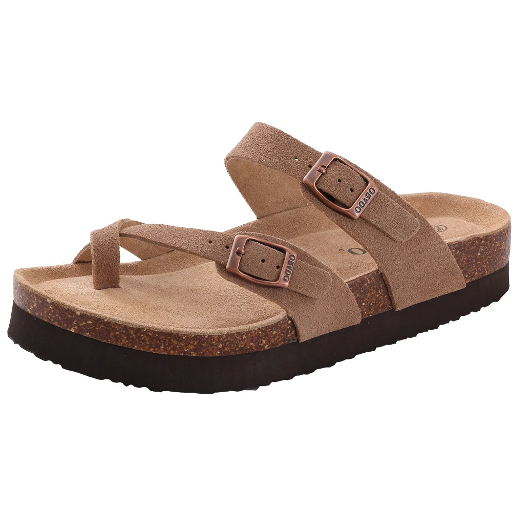 Shevalues Suede Clogs For Women Men Summer Cork Mules Soft Footbed Sandals With Arch Support  New Leisure Fashion Genuine Clogs