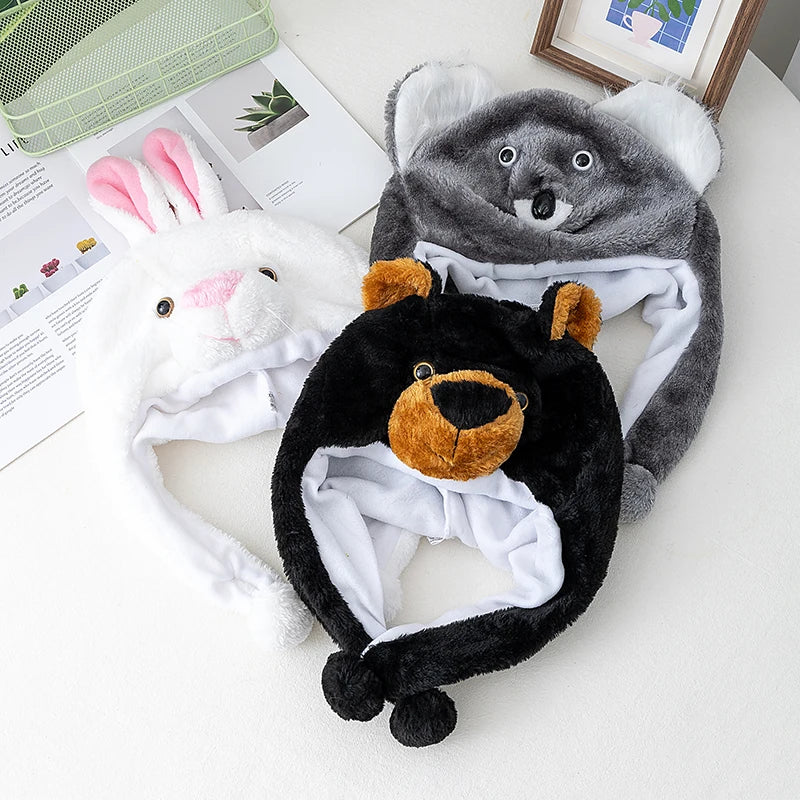 Unisex Funny 3D Bulls Head Plush Winter Beanie | Cozy Cartoon Hat