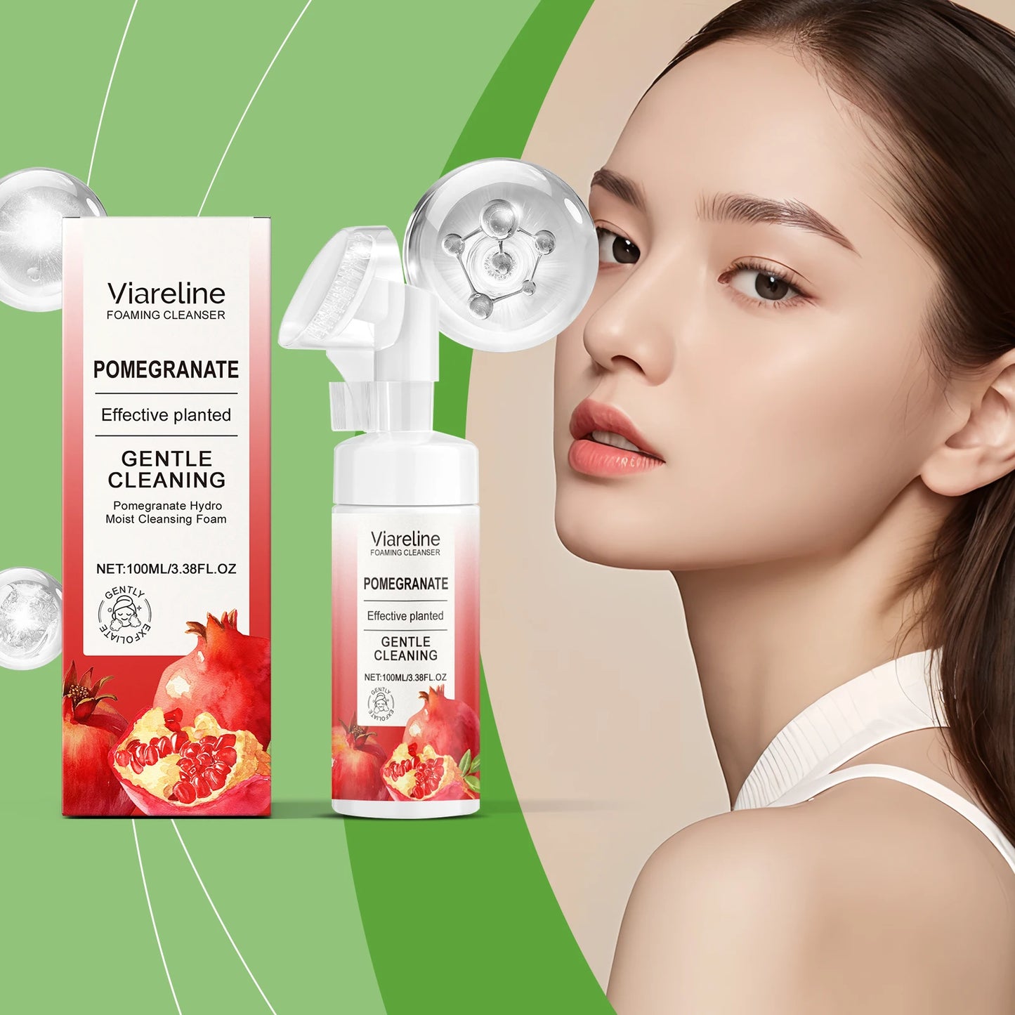 Gentle Pomegranate Foaming Facial Cleanser | Refreshing Cleanser