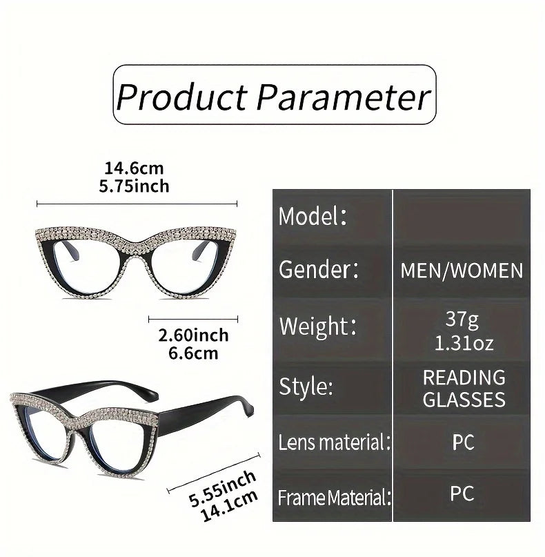 Elegant Cat Eye Reading Glasses | Blue Light Blocking Design