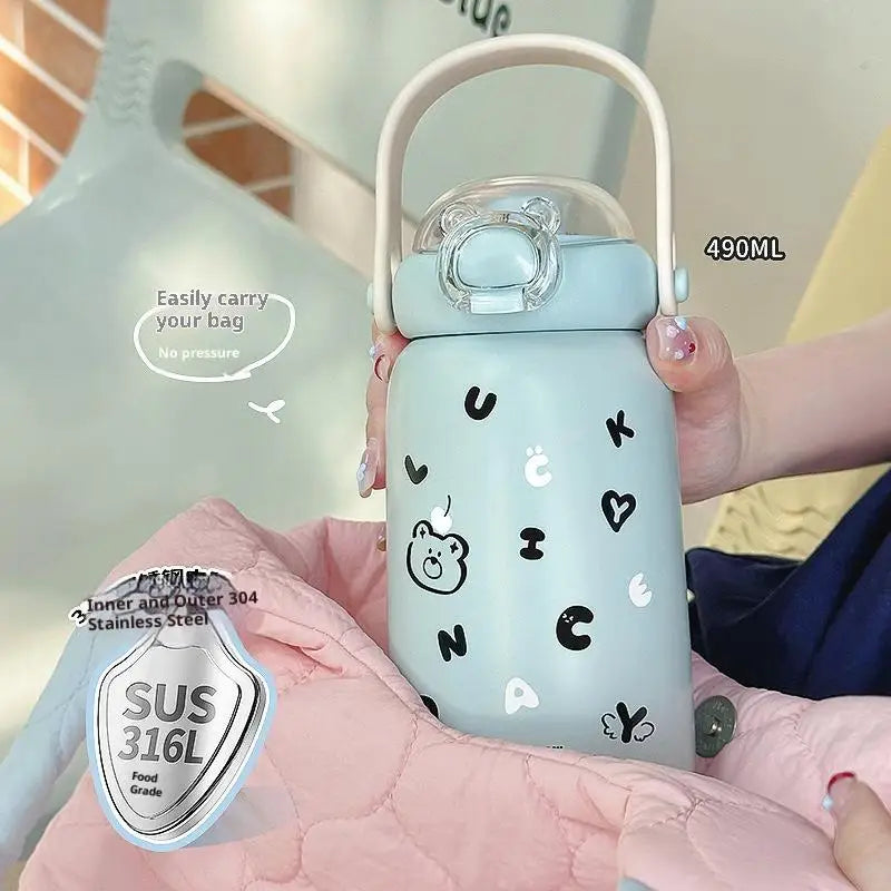 Cute Portable Stainless Steel Thermos Cup for Kids | Durable Drinkware