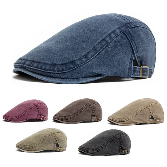 Vintage Cotton Beret for Men and Women | Adjustable Casual Fashion Hat